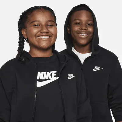 Худи Nike Sportswear Club Fleece, черный/белый — фото 3