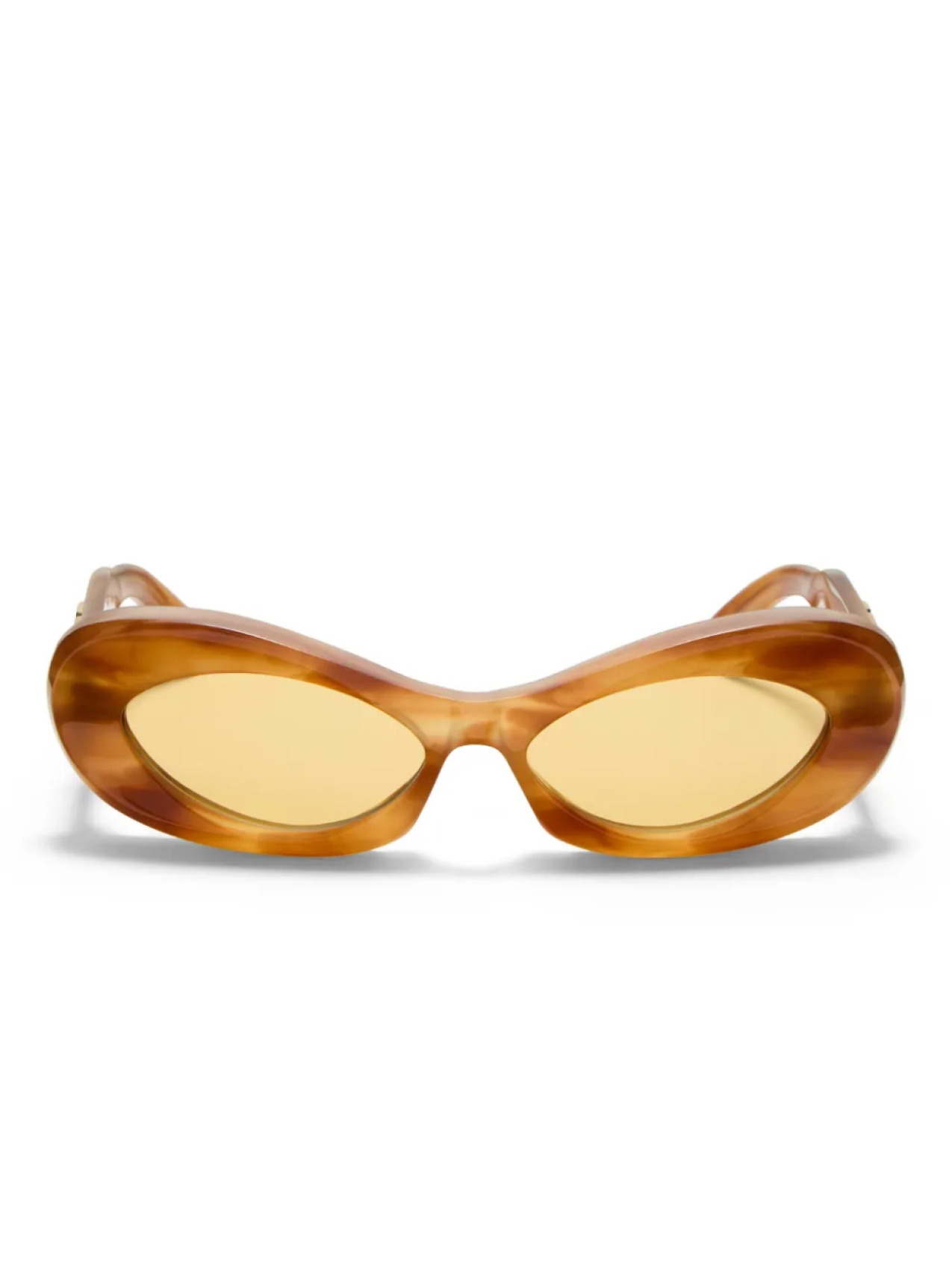 

VALENTINO GARAVANI EYEWEAR солнцезащитные очки в овальной оправе, коричневый