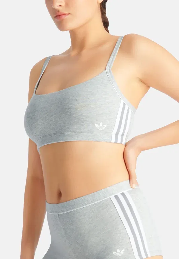 Топ-бюстье Adidas Originals, серый меланж — фото 4