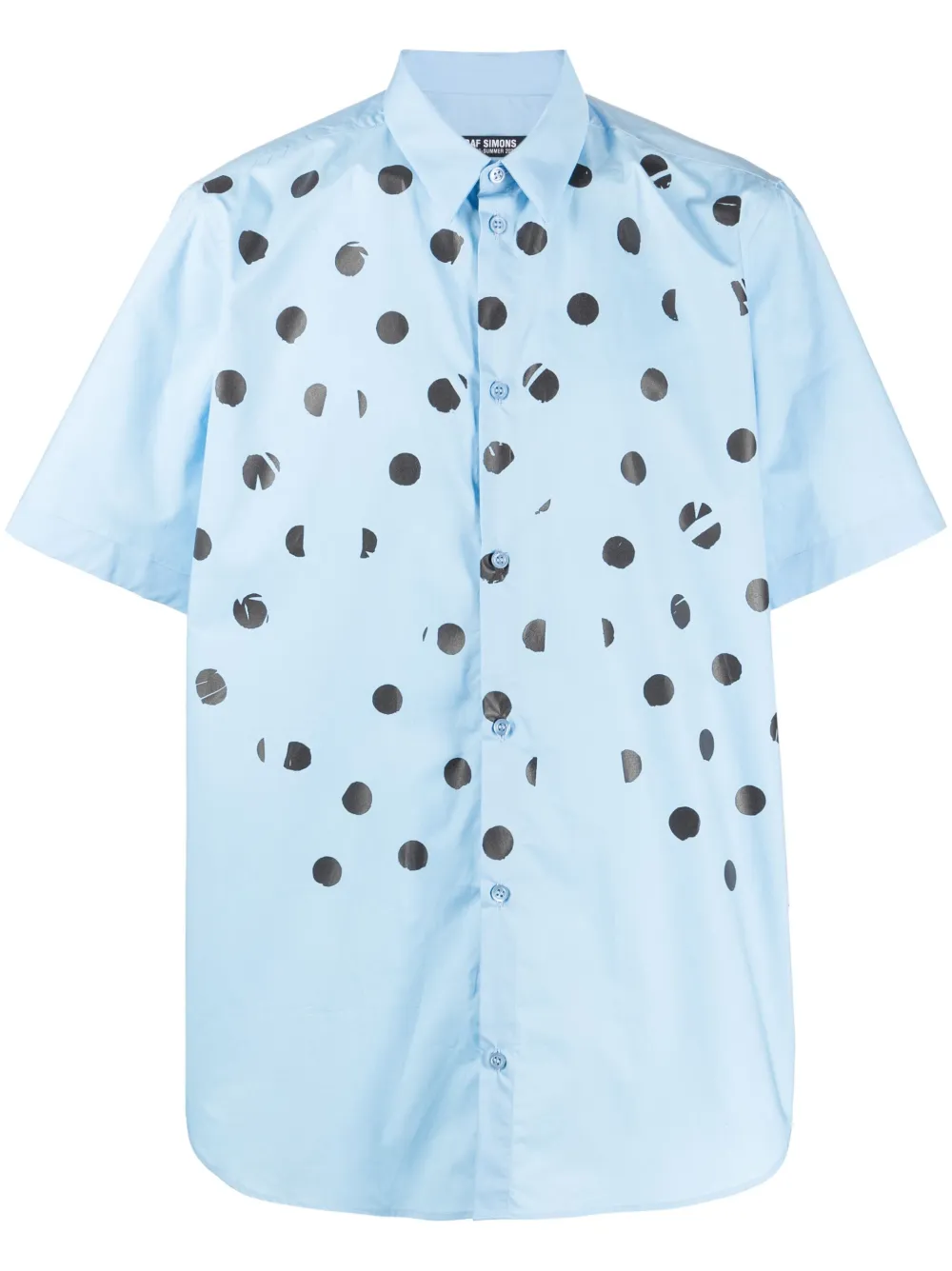 

Рубашка в горох Raf Simons, синий