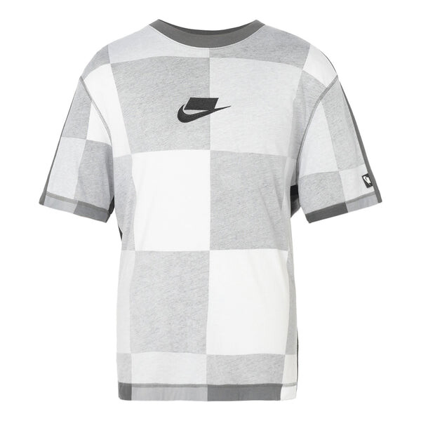 

Футболка с коротким рукавом с принтом мужские whitegray Nike, серый