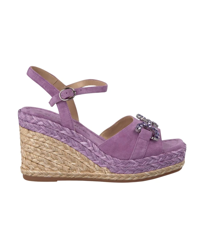 

Клиновидные брюки со стременами, украшенными стразами. Alma En Pena, фиолетовый