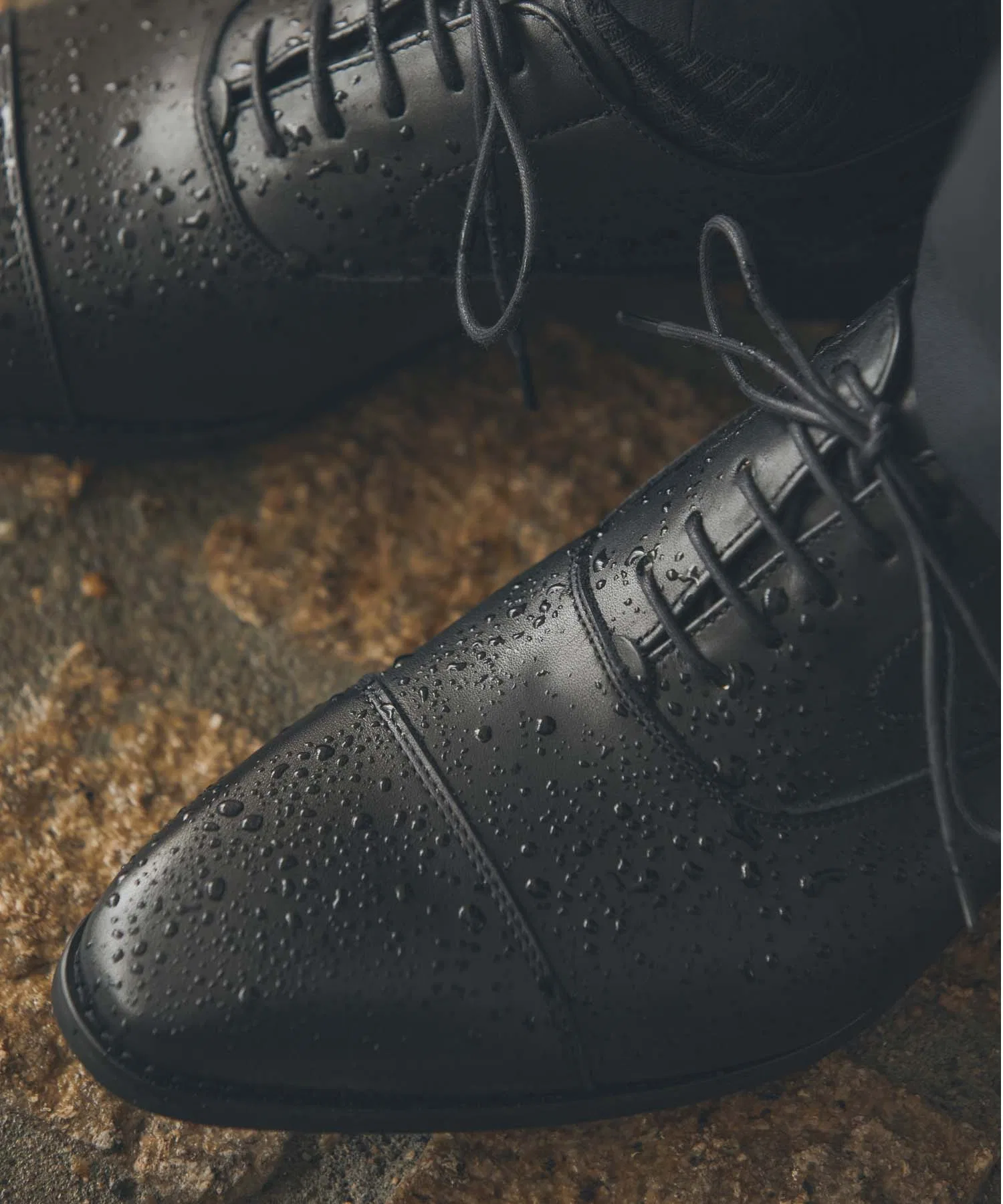 Мужские кожаные туфли REGAL 233S с прямым мысом, GORE-TEX чёрные — фото 3
