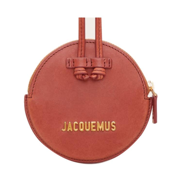 

Кожаный кошелек для монет мини мужской глубокий красный Jacquemus