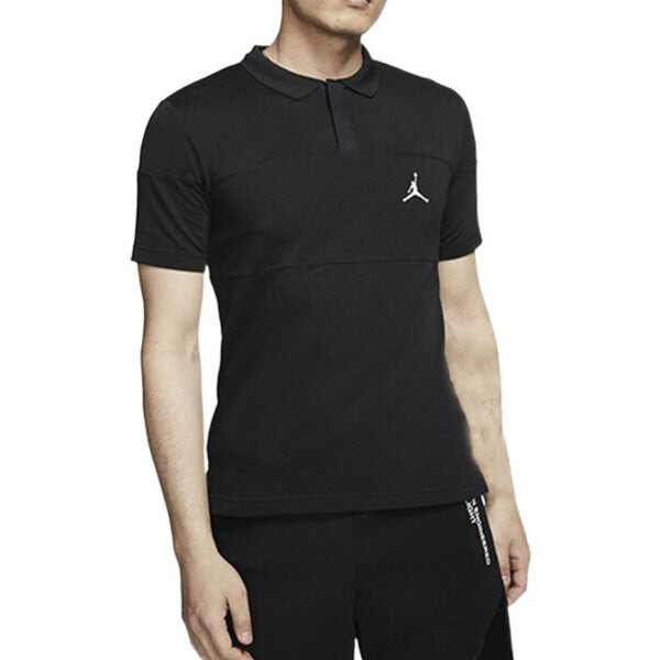 Футболка Air Jordan Jumpman Casual Sports Short Sleeve Polo Shirt Black, черный — фото 3