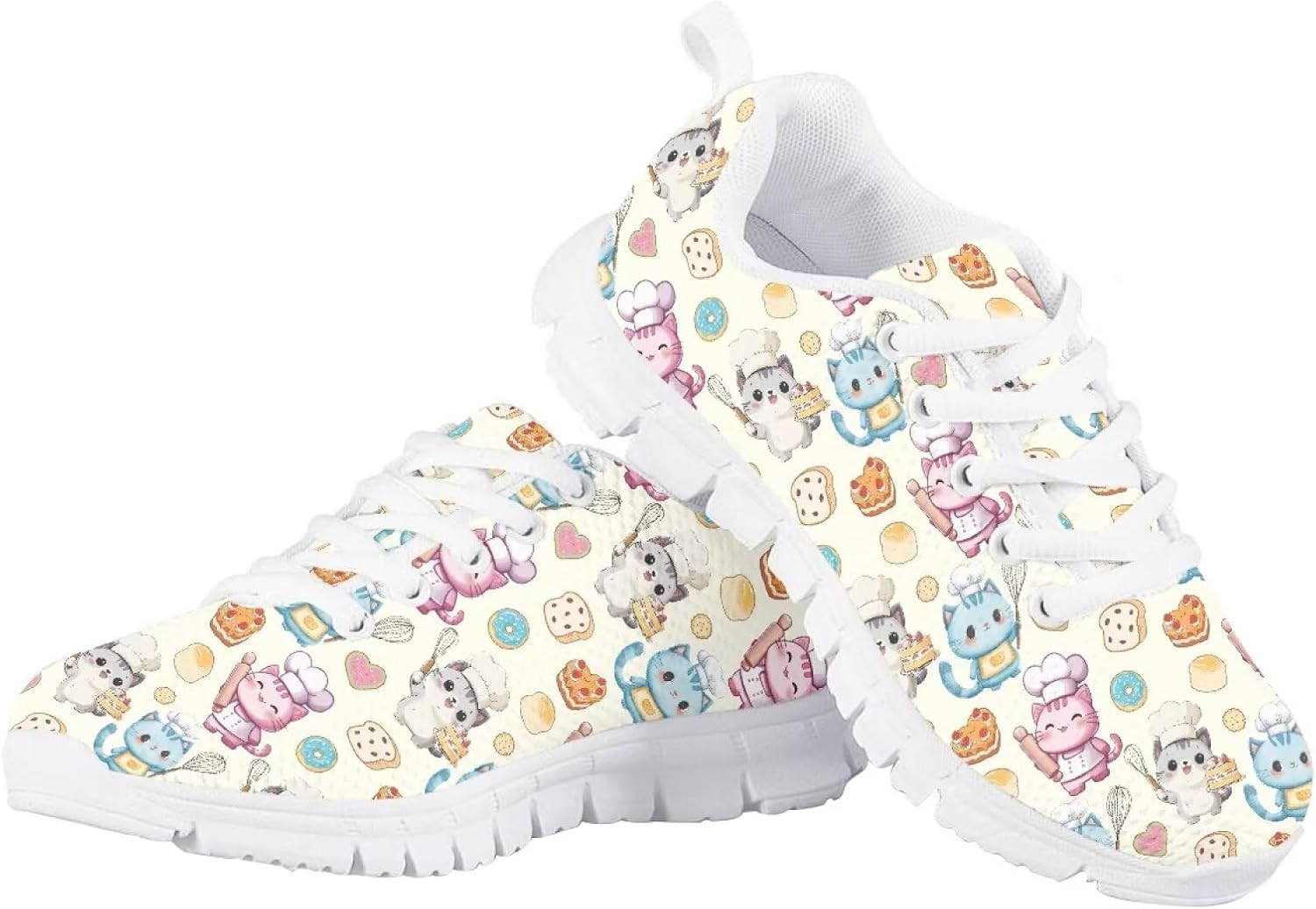 

Детские кроссовки для бега и прогулок, мультяшные, для мальчиков и девочек, теннисные кроссовки, спортивные, легкие, дышащие, из сетчатого материала, для малышей размер 11-13 / для больших детей размер 1-5 Quxjehoe, Chef Cat