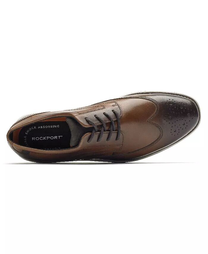 Мужские оксфордские туфли Garett Wingtip Rockport, коричневый — фото 4