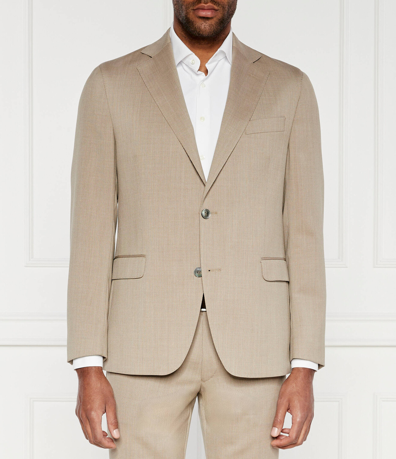 

Шерстяная куртка Oscar Jacobson elegante Fogerty Regular Fit, бежевый