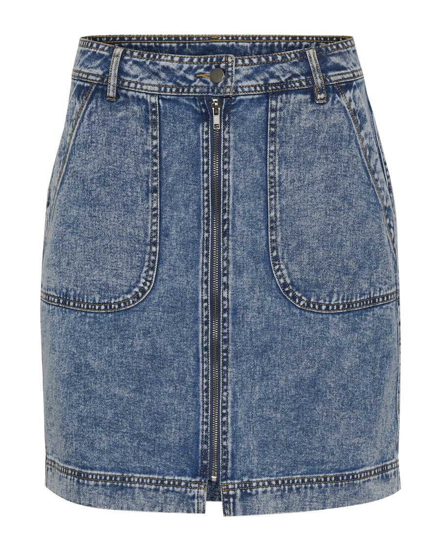 

Юбка миди Kaffe Skirt Sidsel, синий деним