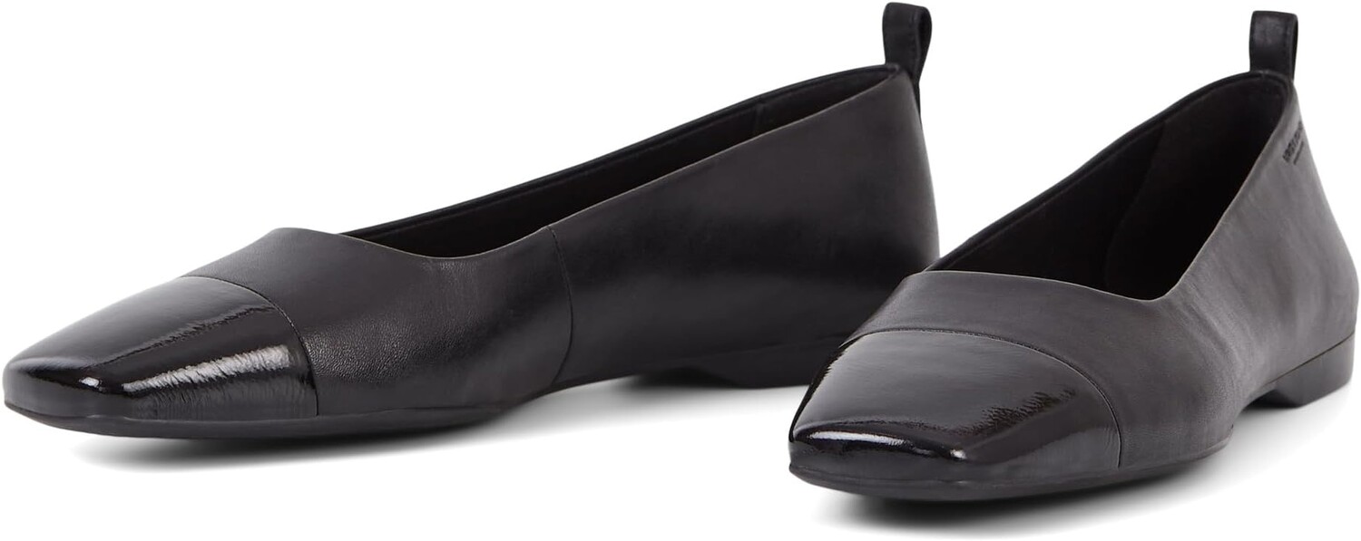 Туфли на плоской подошве Vagabond Shoemakers Delia Leather Toe Cap Flats, черный