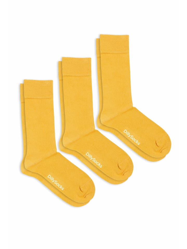 

Носки DillySocks 3er Pack One Color Smooth, цвет smooth golden yellow