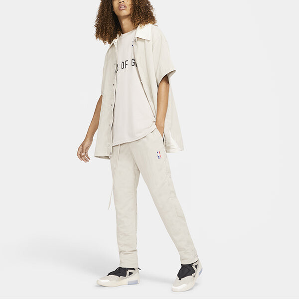 Брюки x fear of god x nba crossover side solid color sports pants gray Nike, серый — фото 3