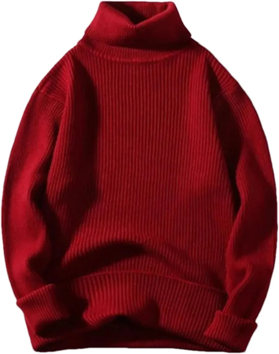 

Мужской водолазный свитер осенне-зимний однотонный вязаный Kelsiop