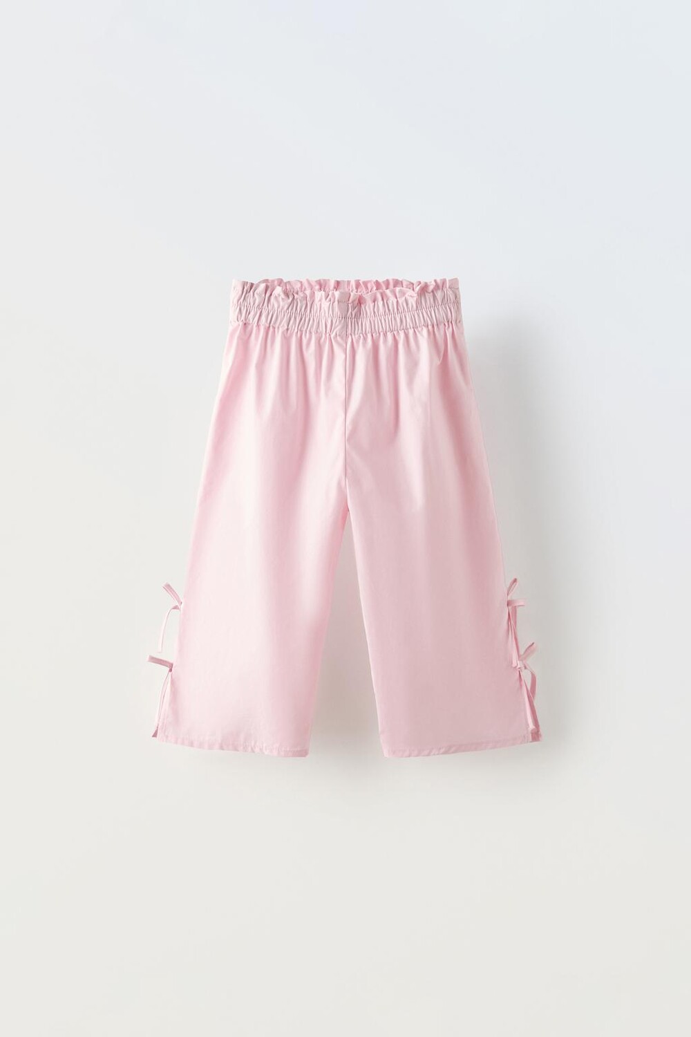 

Брюки с бантами и деталями открытия ZARA, розовый