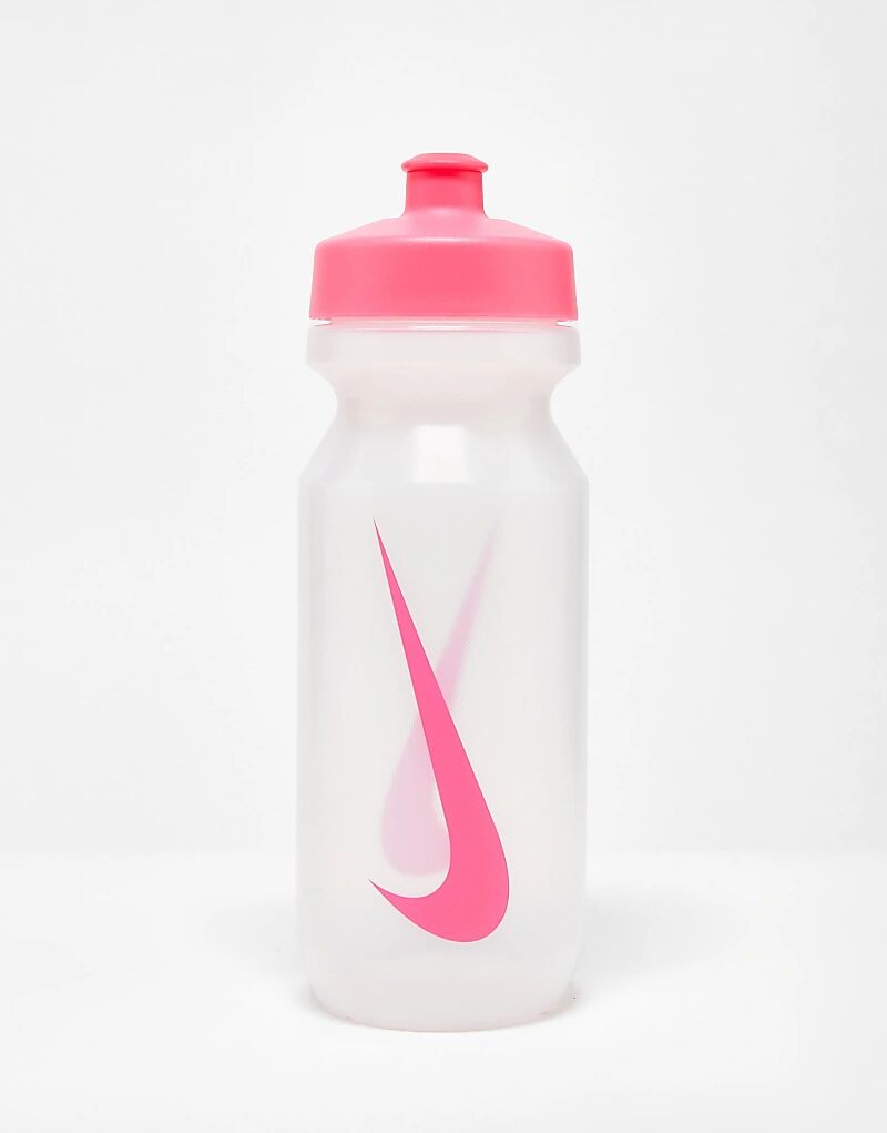 

Бутылка для воды Nike Training Big Mouth 2.0 объемом 625 мл, прозрачная, с розовой галочкой