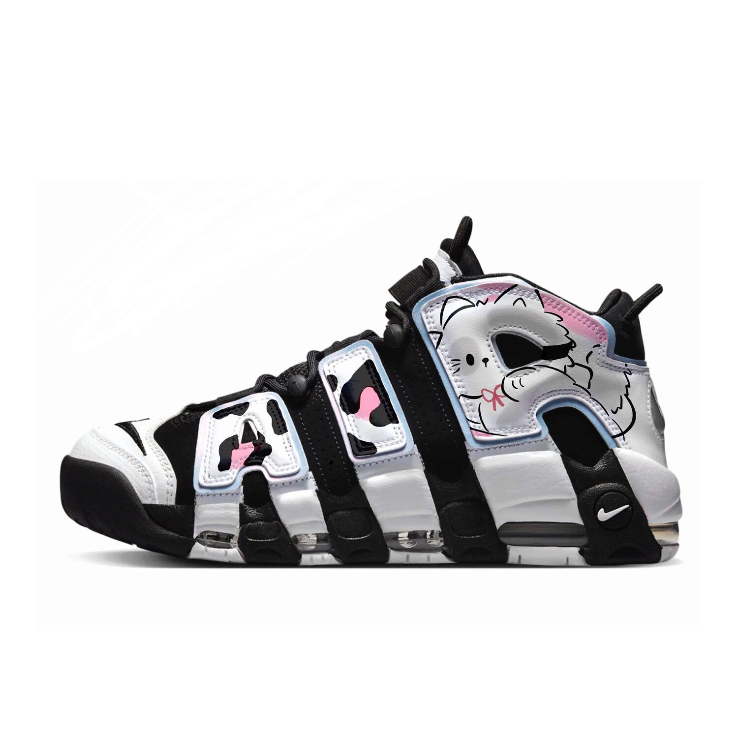 

Баскетбольные кроссовки Air More Uptempo Vintage унисекс с низким верхом, черный/белый Nike