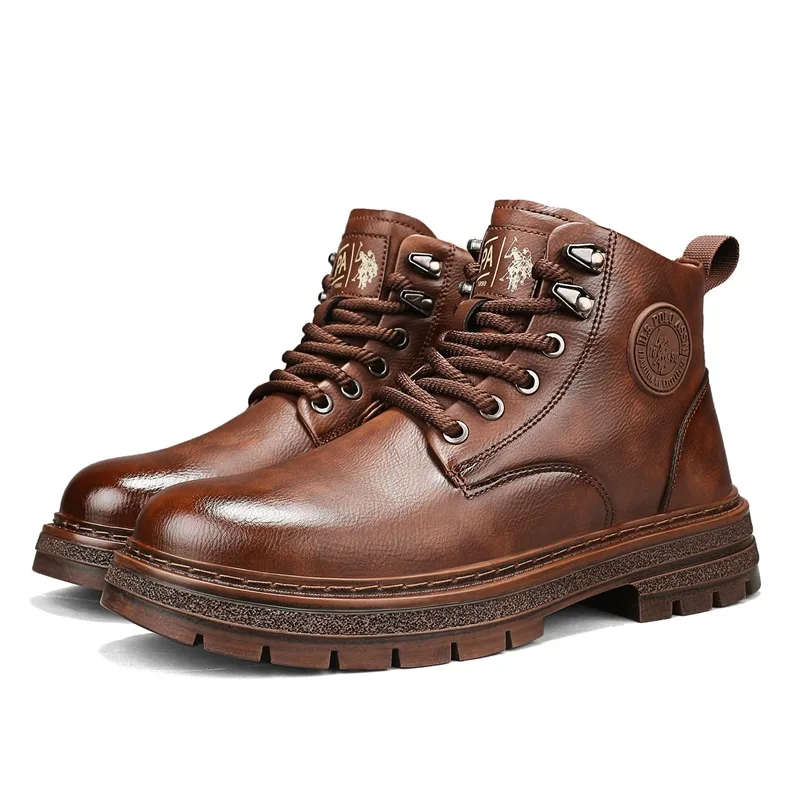 Ботинки тактические мужские 10cm U.S. POLO ASSN., желтый — фото 4
