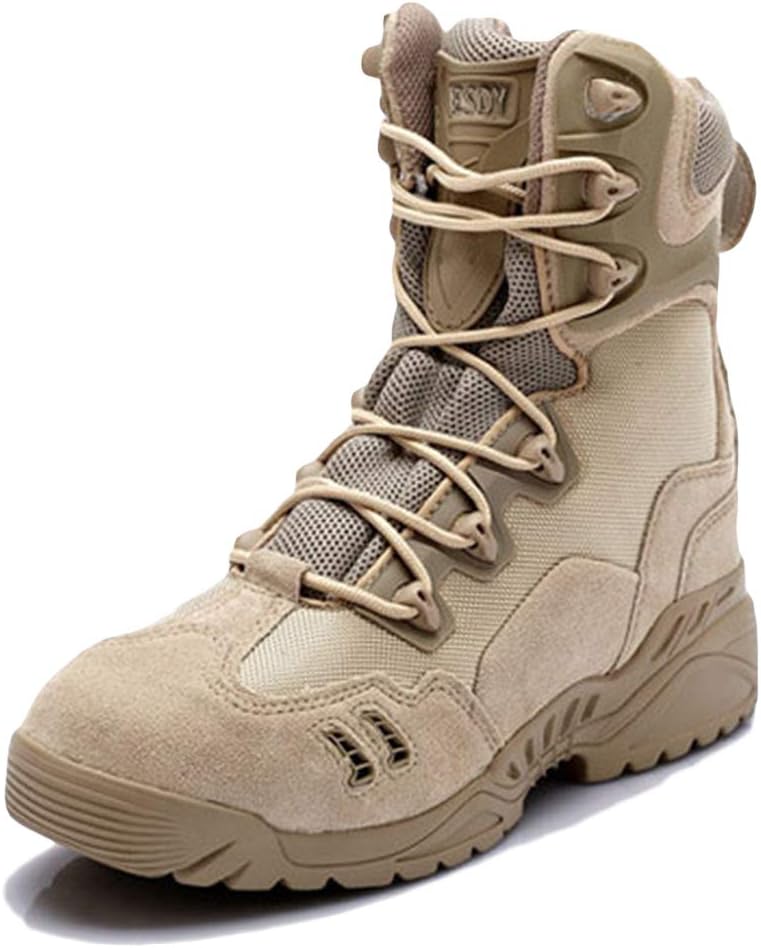 

Мужские военные боевые ботинки, армейские туфли на щиколотку, повседневные уличные, походные, пустынные, патрульные, высокие кроссовки для ходьбы и восхождений Wygwlg, хаки