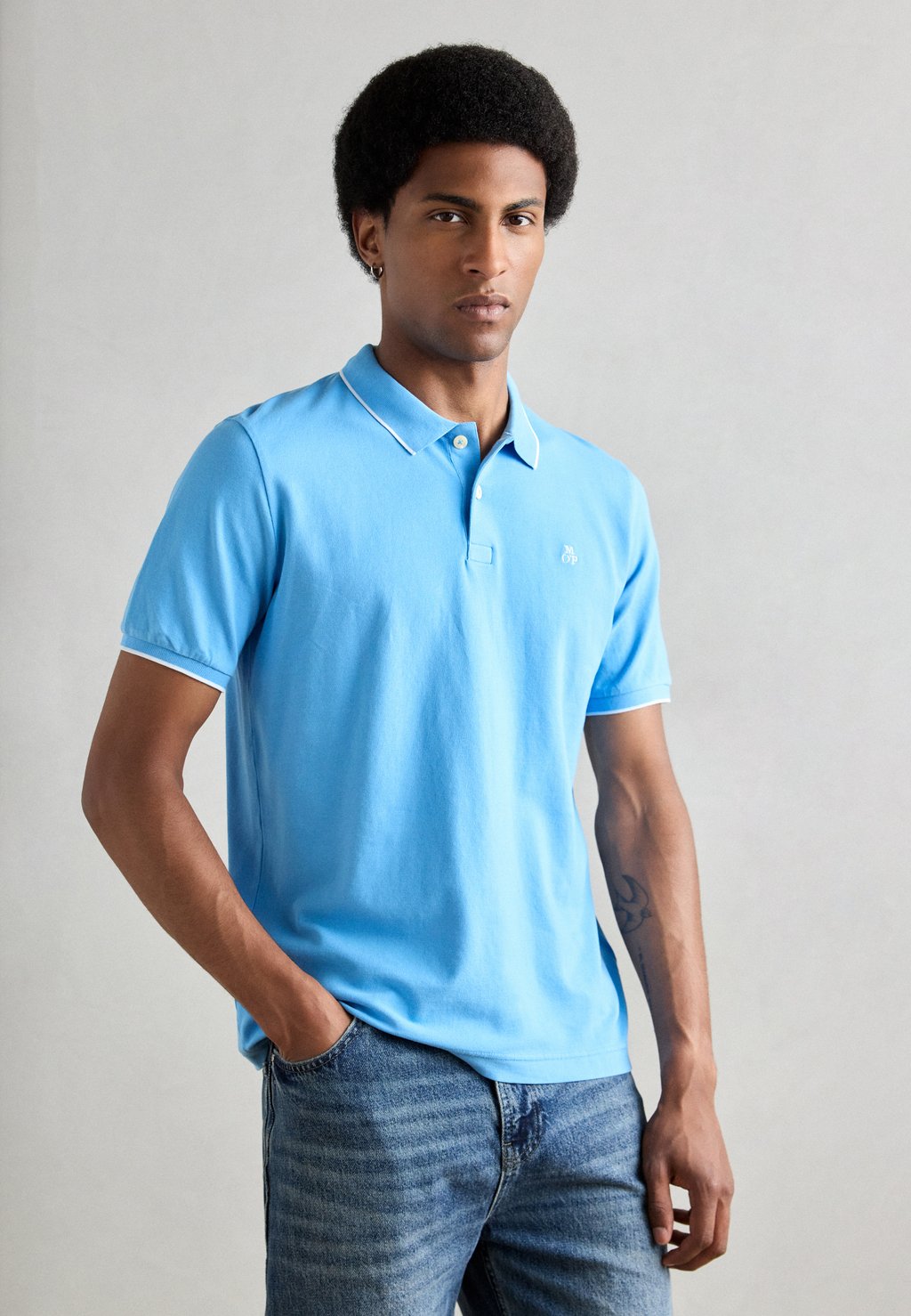 

Поло SHORT SLEEVE Marc O'Polo, светло-голубой