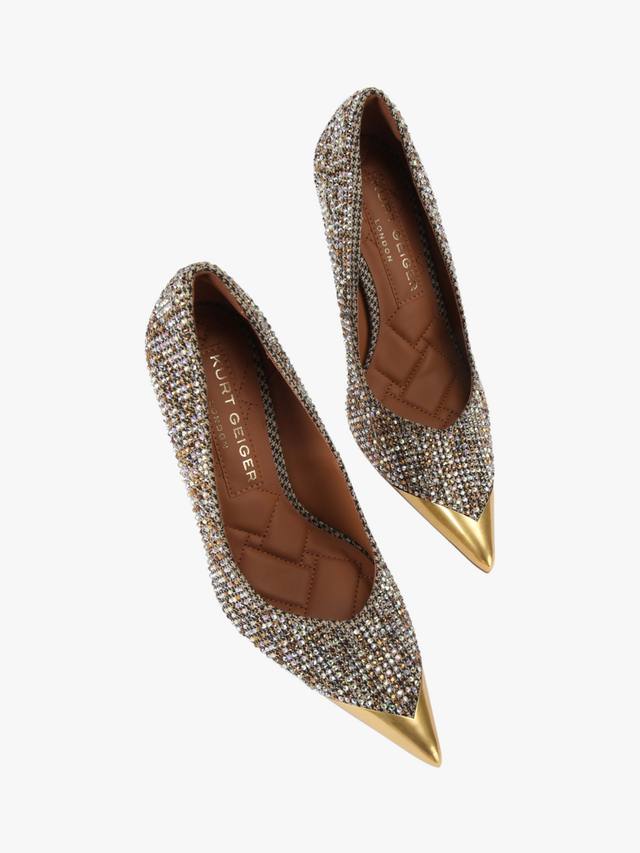 Туфли Regent Cap с заостренным мысом и кристаллами Kurt Geiger London, Beige — фото 3