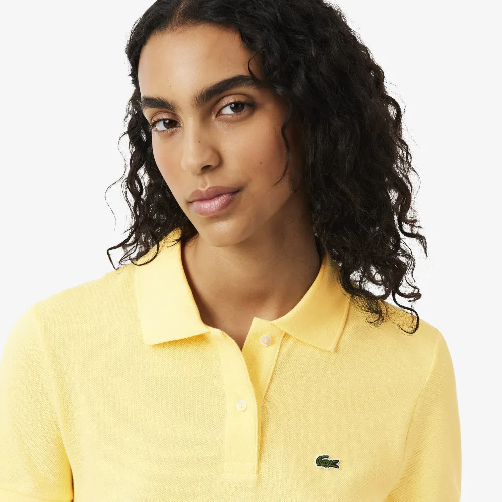 Поло Lacoste Basic Regular Fit, светло-жёлтое — фото 2