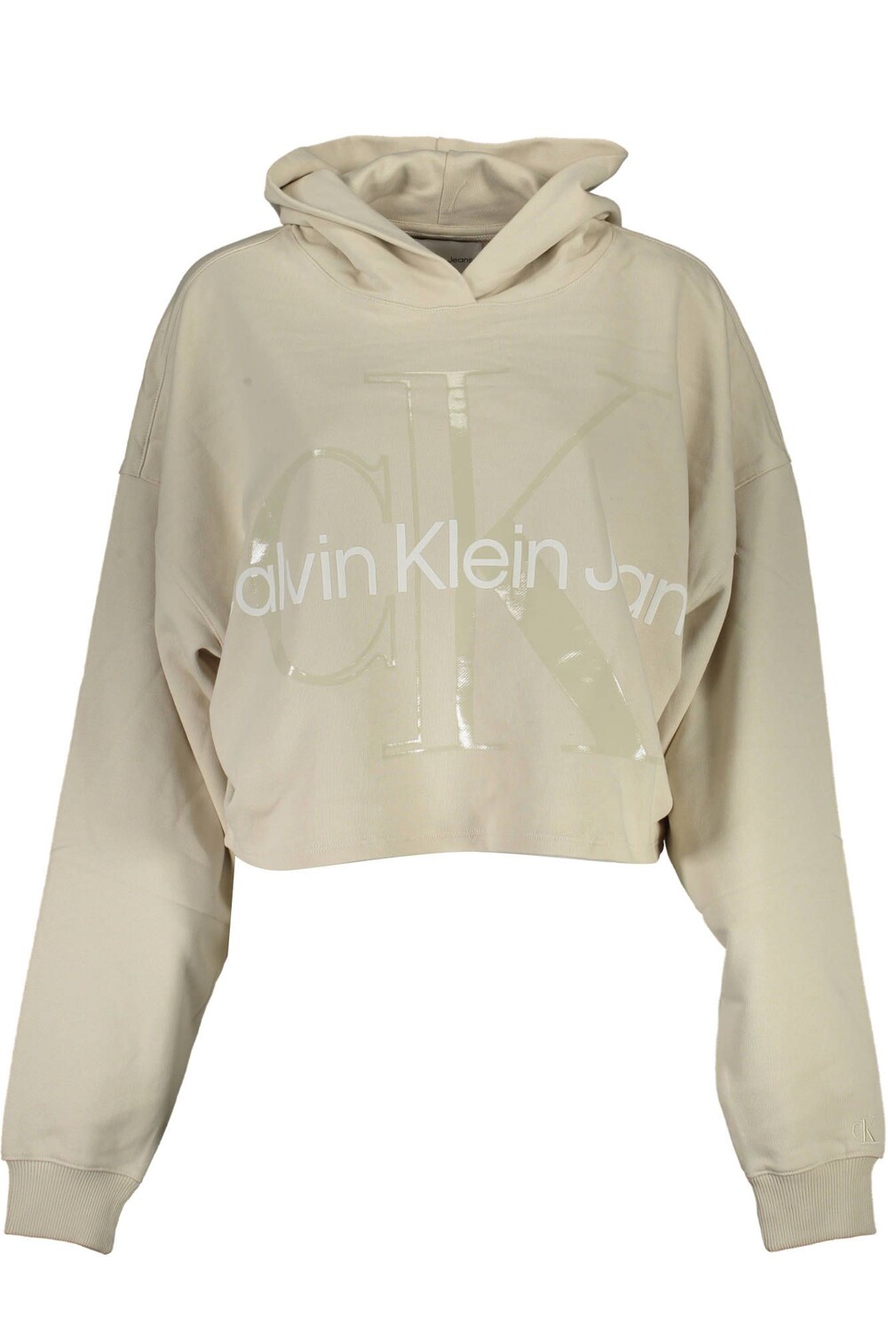 

Бежевый хлопковый женский свитер Calvin Klein