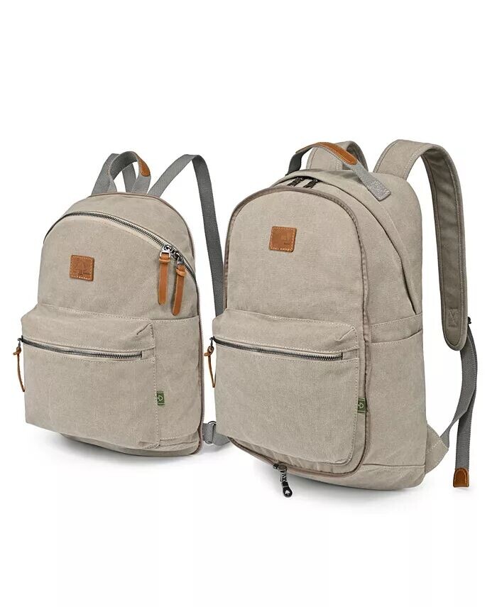 

Двойной холщовый рюкзак Trail and Tree TSD BRAND, зеленый