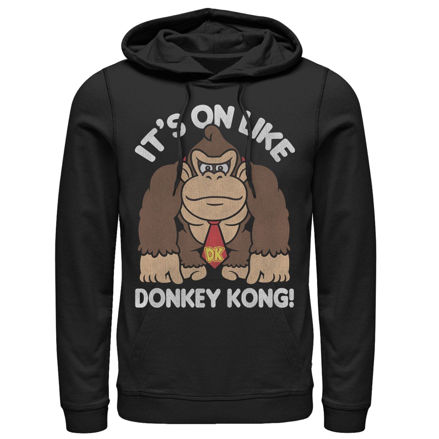

Мужской пуловер с капюшоном и плакатом Nintendo It's On Like Donkey Kong Outline Licensed Character