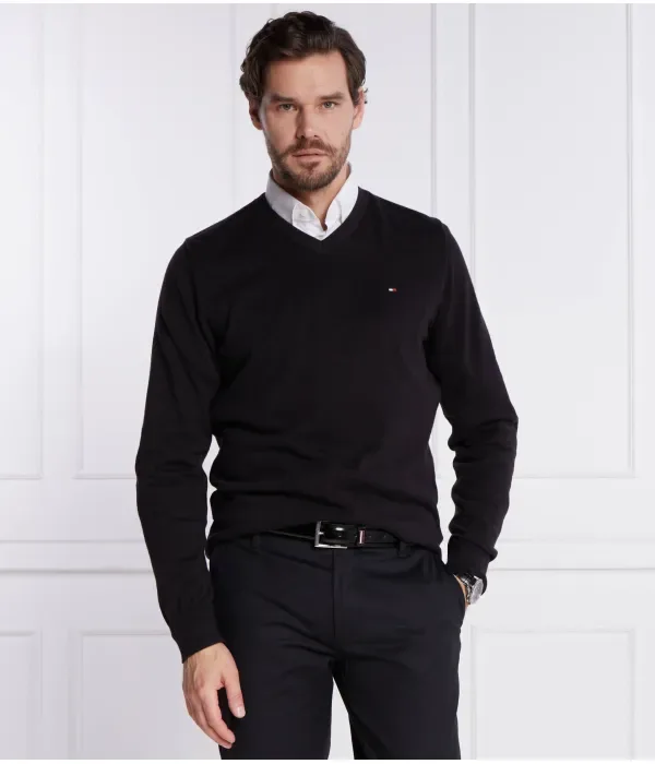 Свитер classic fit Tommy Hilfiger, черный — фото 3