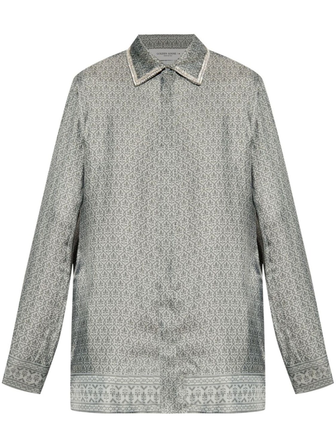 

Golden Goose рубашка с цветочным принтом, серый