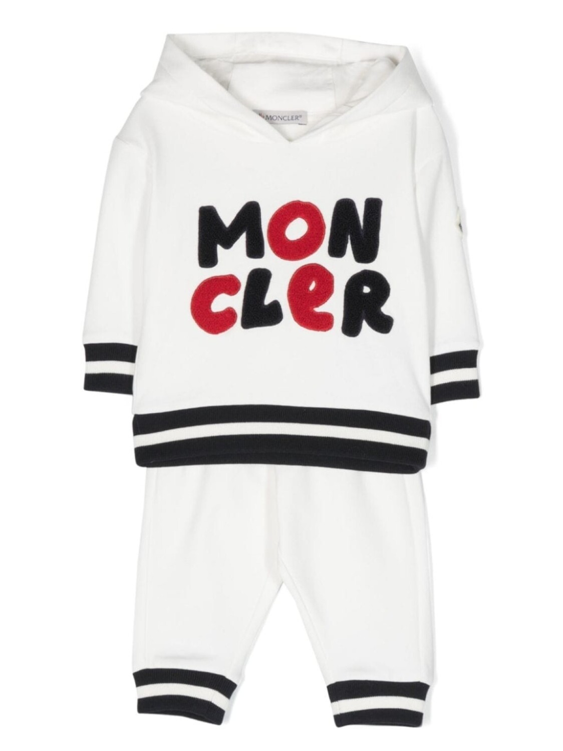 

Moncler Enfant спортивный костюм с вышитым логотипом, белый
