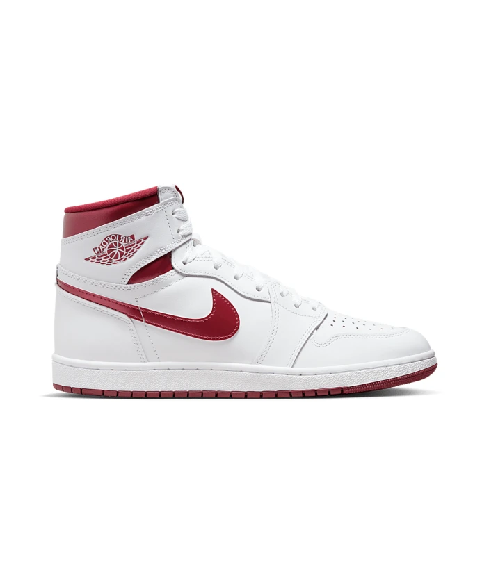 

Ретро высокие металлические бордовые кроссовки Jordan, белый