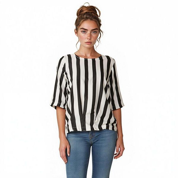 

Женский топ с 3/4 рукавом и сборкой по низу Nurode