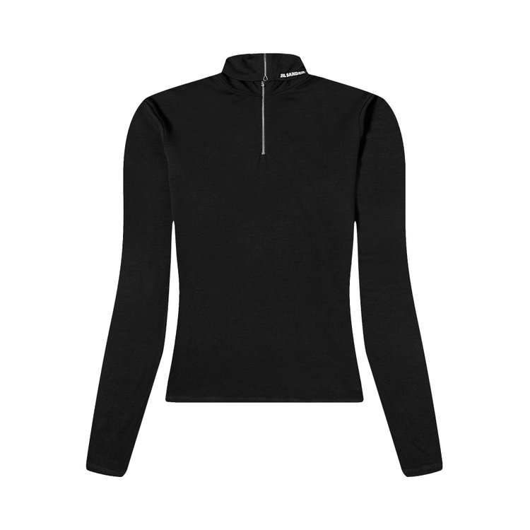 

Топ Jil Sander High Neck Logo Top, черный