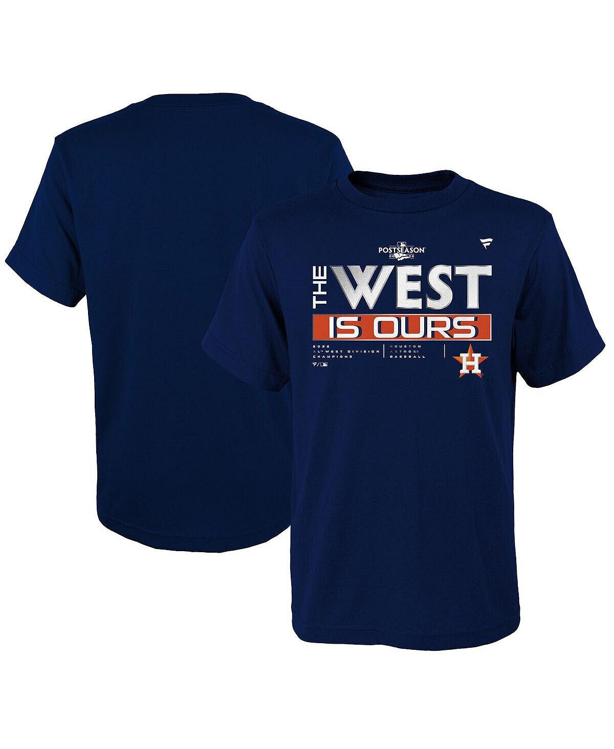 

Темно-синяя футболка Big Boys Houston Astros 2022 AL West Division Champions в раздевалке Fanatics, Синий, Темно-синяя футболка Big Boys Houston Astros 2022 AL West Division Champions в раздевалке Fanatics