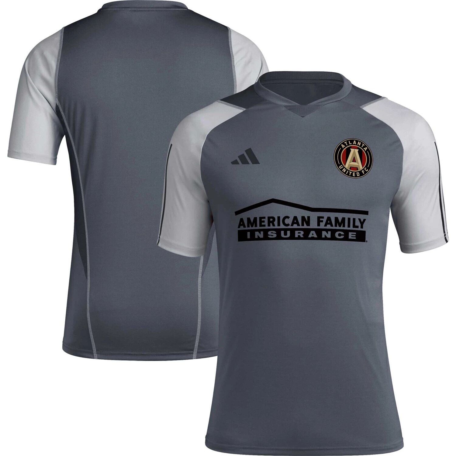 

Мужская серая тренировочная футболка Atlanta United FC 2023 adidas, Серый, Мужская серая тренировочная футболка Atlanta United FC 2023 adidas