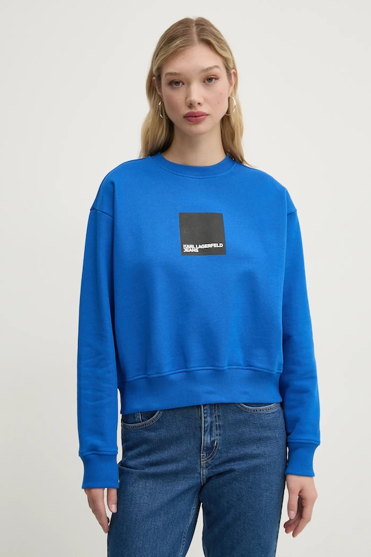 

Хлопковая толстовка Karl Lagerfeld Jeans, синий