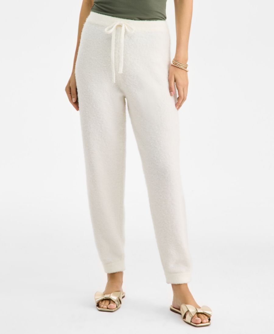 Женские уютные спортивные брюки-свитер, эксклюзивно от Macy's On 34th, Winter Ivory — фото 3