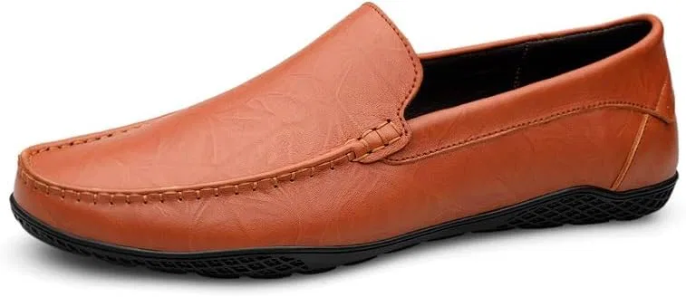 Лоферы кожаные Loafers for Men Light Brown PUGHGAETZF — фото 3