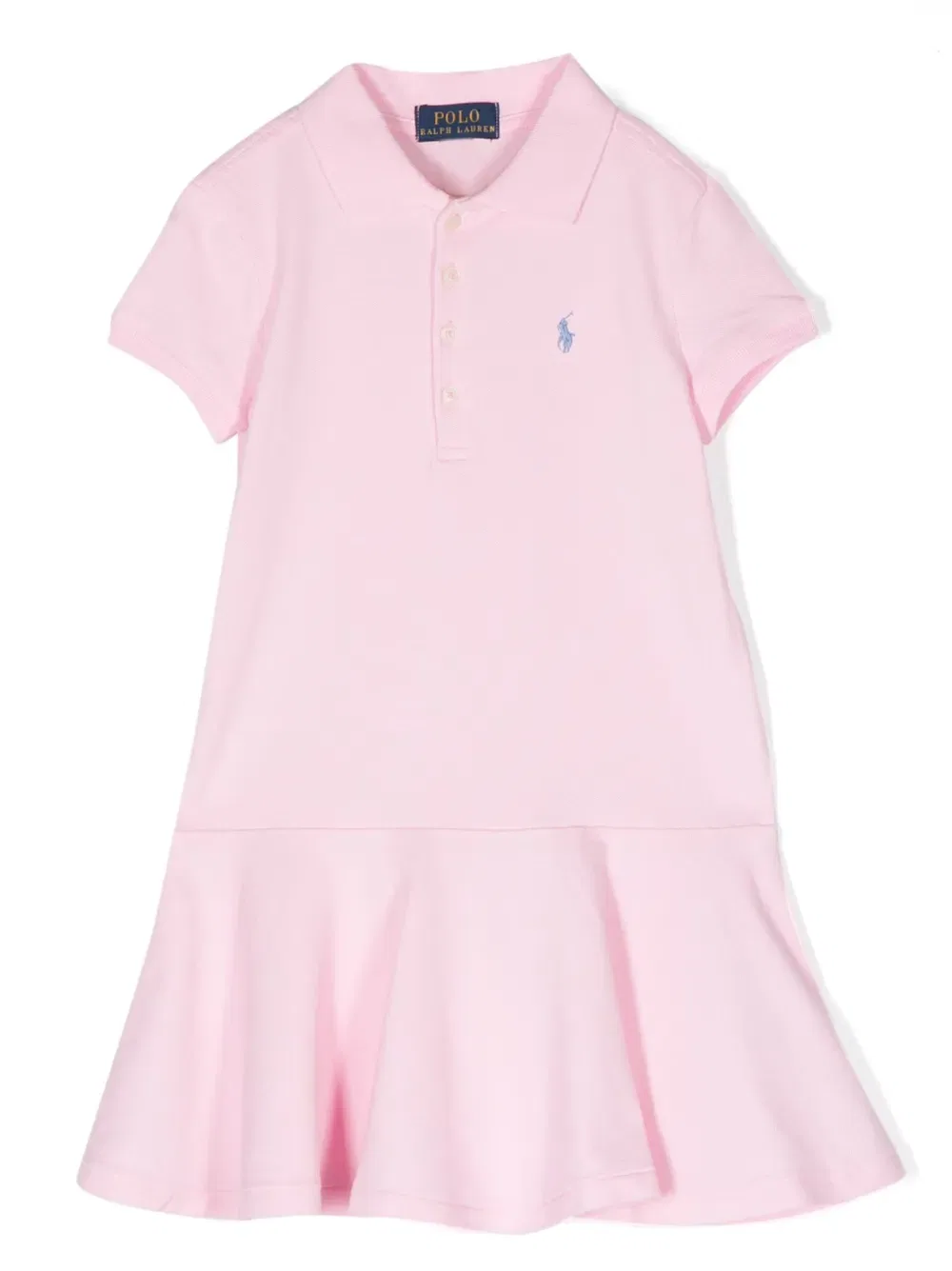 Платье-поло с вышитым логотипом Polo Ralph Lauren Kids, розовый