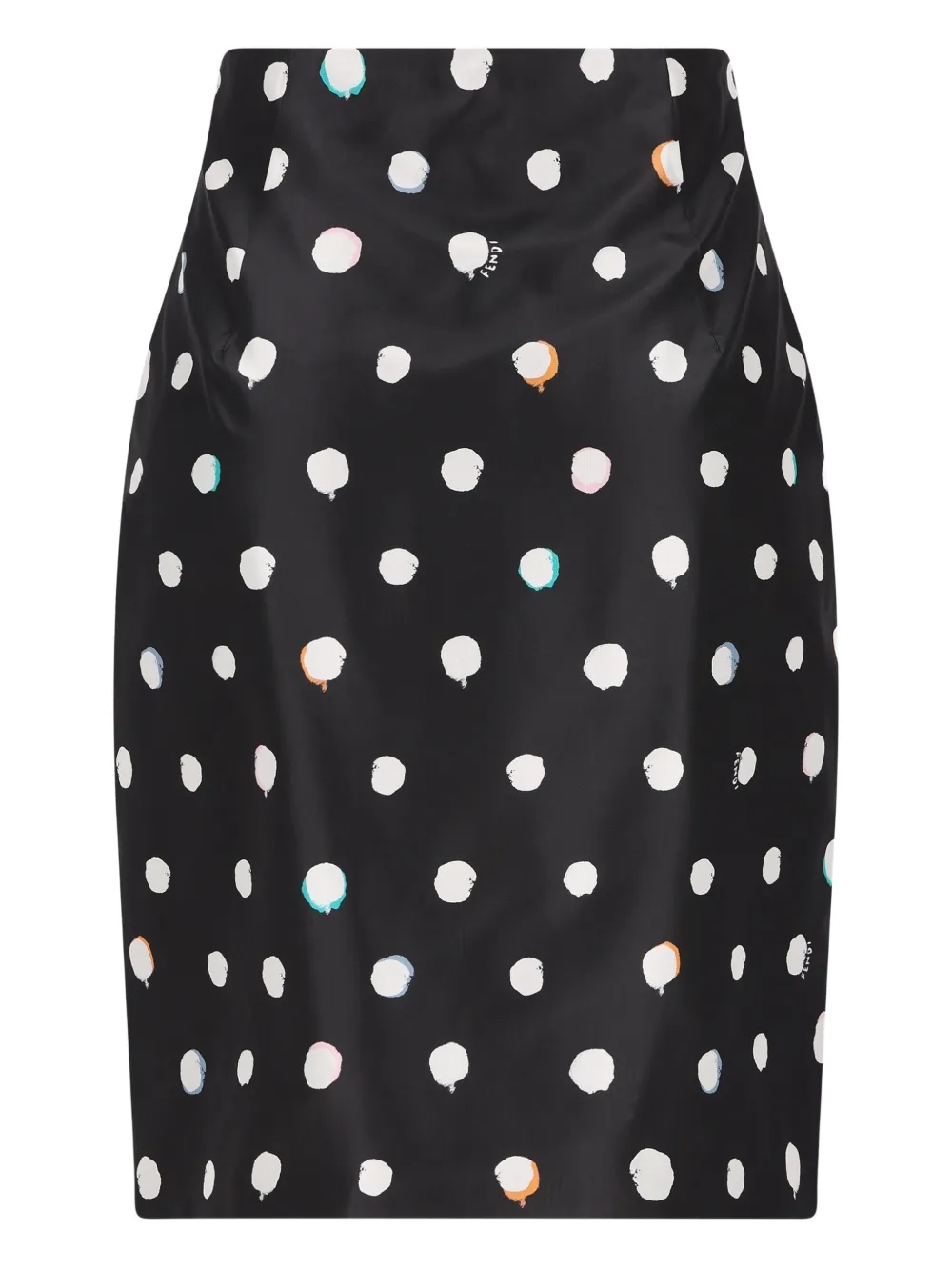 Юбка мини Falena Dots с принтом Fendi, черный — фото 2