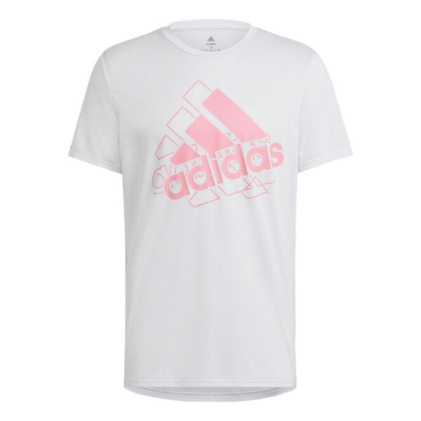 

Футболка Men's adidas Logo Printing Round Neck Short Sleeve White T-Shirt, мультиколор