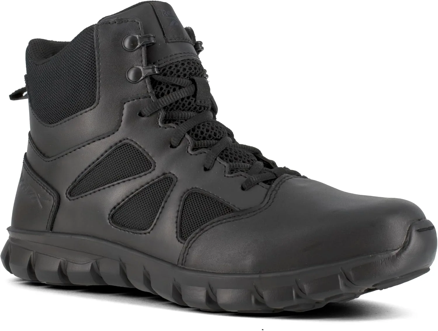 Мужские тактические ботинки Reebok RB8605 Sublite Cushion высотой 6 дюймов (15 см) с мягкими носками и основной частью, черного цвета, в военно-тактическом стиле