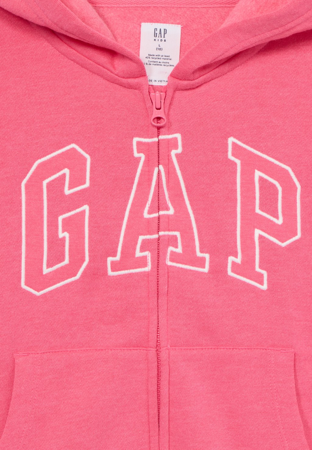 Толстовка на молнии HERITAGE GIRLS GAP, розовый — фото 3