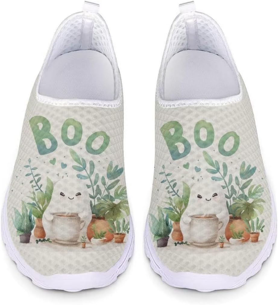 

Дышащие кроссовки из сетки для мужчин и женщин, на пятке, для бега и тренировок, на все сезоны Xixirimido, Cute Ghost