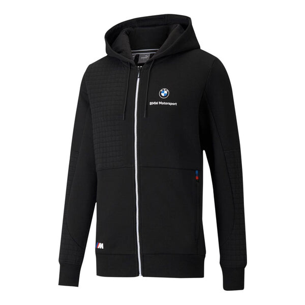 

Толстовка x bmw m motorsport regular fit full-zip regular fit hoodie 'black white' Puma, черный