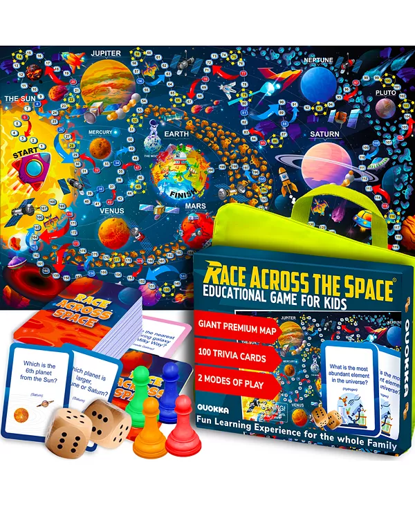 

Настольная игра по географии для детей — сертифицировано для детей от 6 лет, рекомендуемый возраст 8–12 лет. Quokka, space