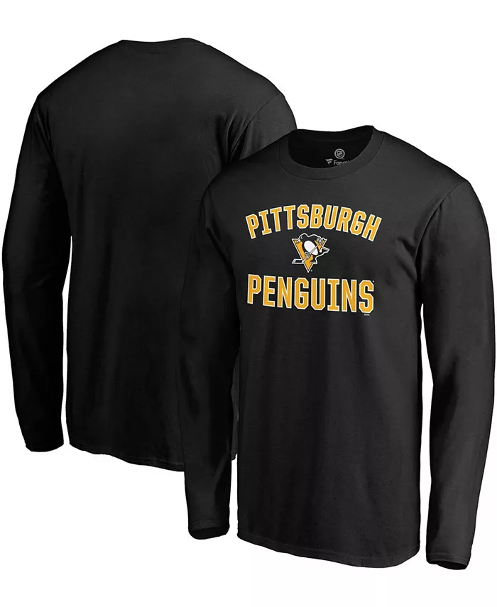 

Мужская черная футболка с длинным рукавом Pittsburgh Penguins Team Victory Arch Fanatics