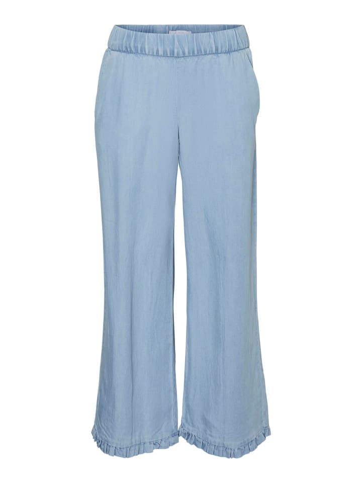 

Тканевые брюки Vero Moda Girl, светло-синий деним