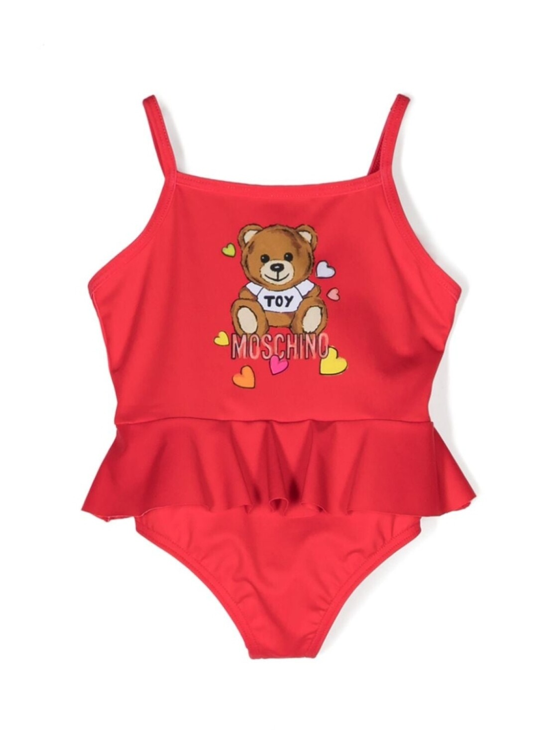

Moschino Kids купальник с принтом Teddy Bear и расклешенной юбкой, красный